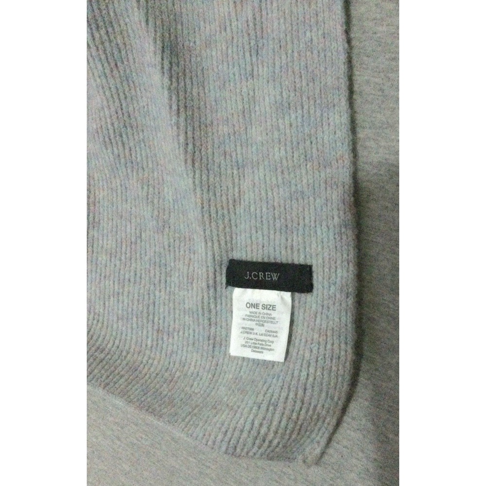 J.Crew gray scarf Ribbed wool polyamide alpaca 68x15.5" one size - Picture 4 of 14